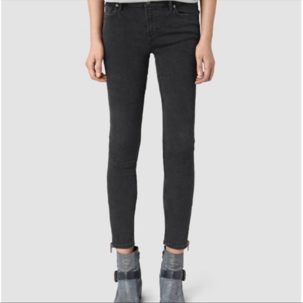 Allsaints Mast Ankle Zip Skinny Jean